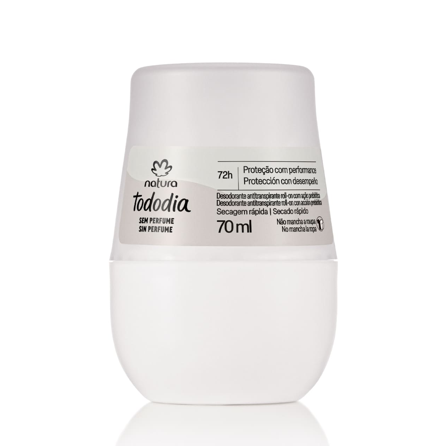 Natura Antitranspirante Roll-on Tododia: Sem Perfume (70ml)